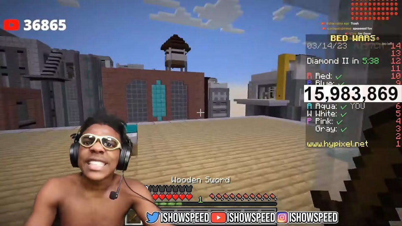 iShowSpeed Plays BEDWARS AND RAGES 😂( FULL GAME)