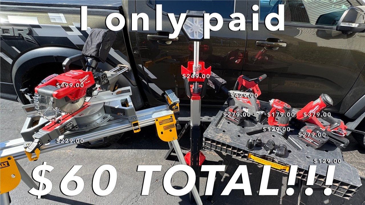 Я заплатил всего 60 долларов за инструменты Milwaukee и Dewalt на сумму 2650 долларов! Бонус за р...