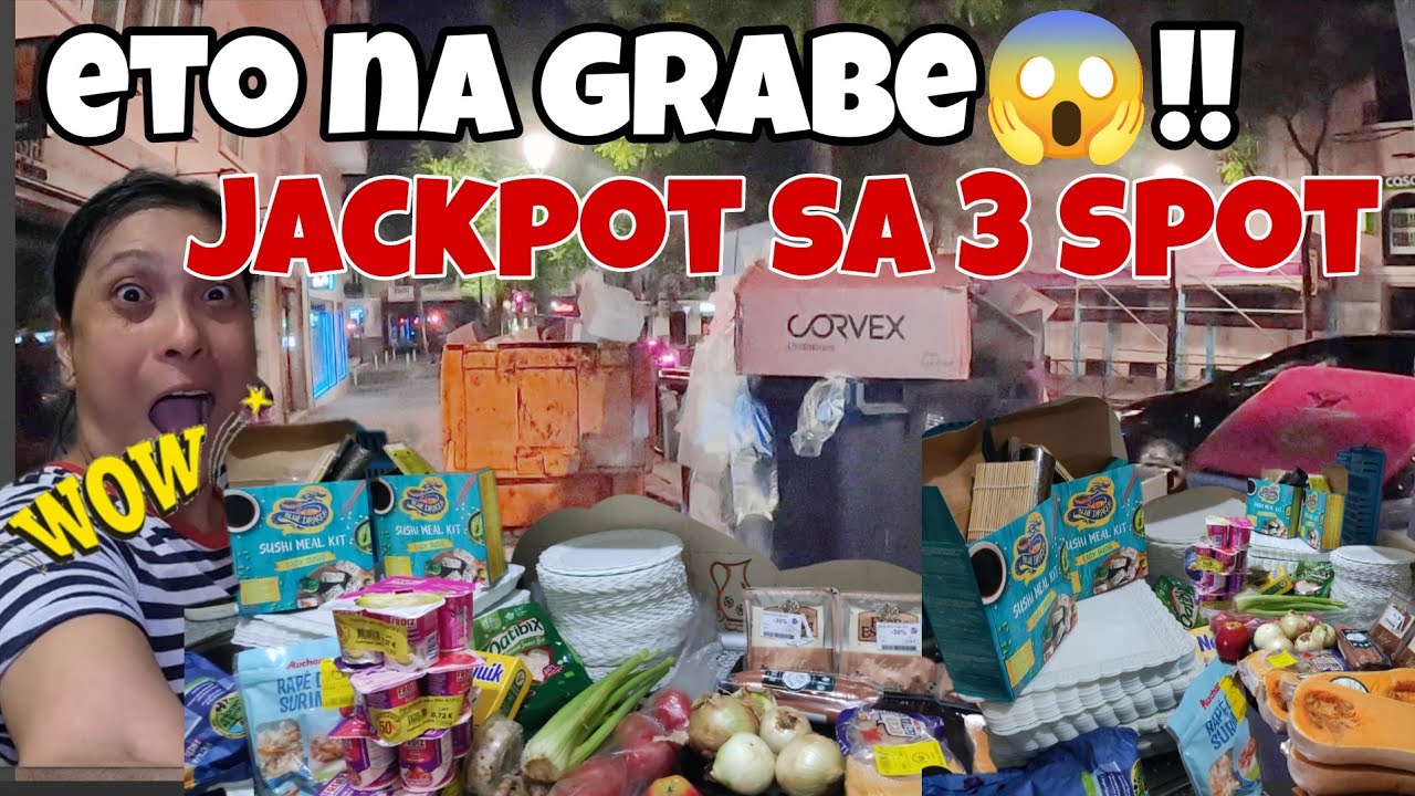 ANG DAMI PA NAIWAN HINDE KINAYA NG TROLLY KO ! | DUMPSTER DIVING  | GROCERY FOOD WASTE