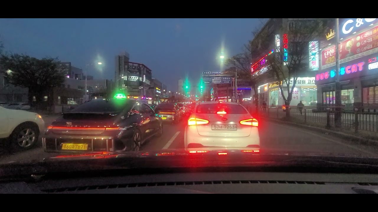 ✨ Hazy Night City Drive | Through the Foggy Glow of Korea’s Streets | No Talking ✨