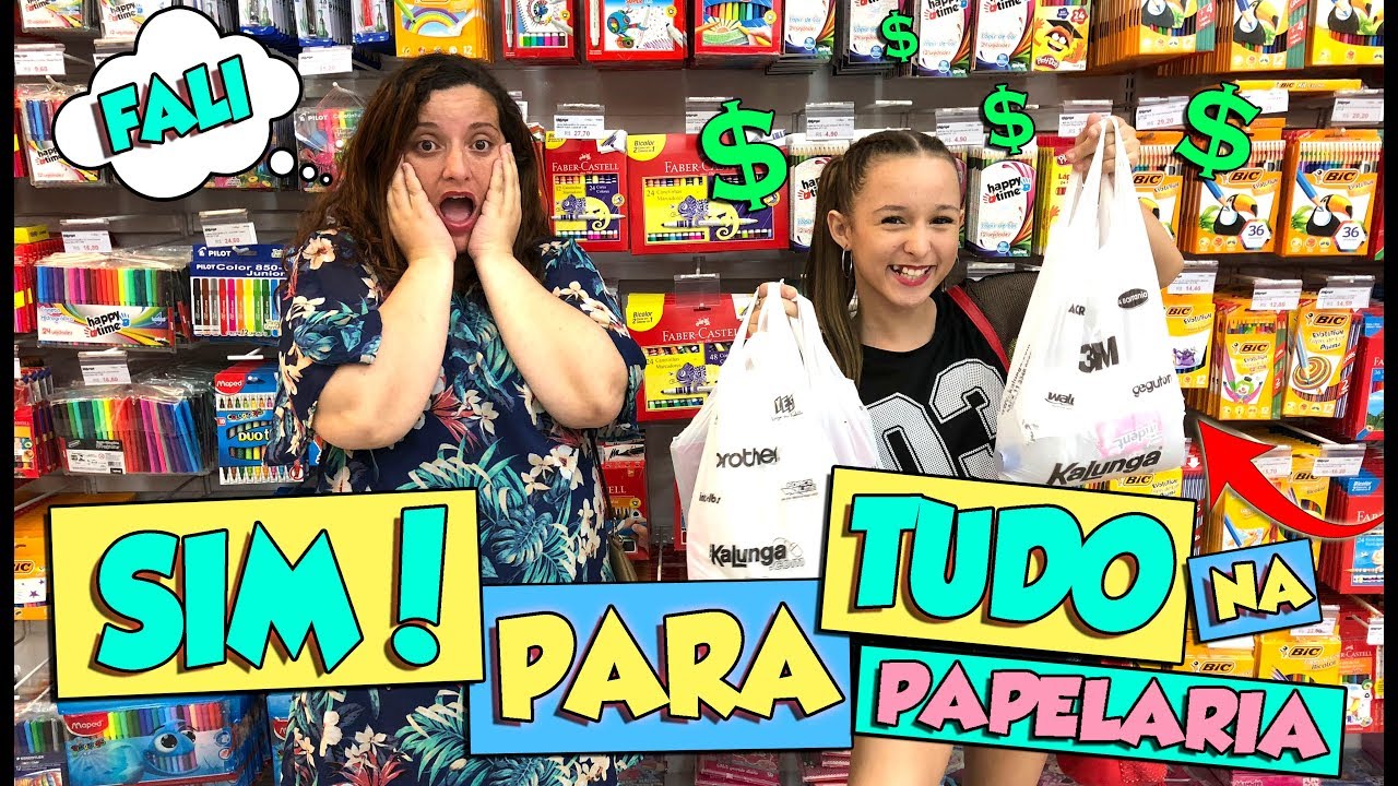 MINHA MÃE DISSE SIM PRA TUDO NA PAPELARIA!