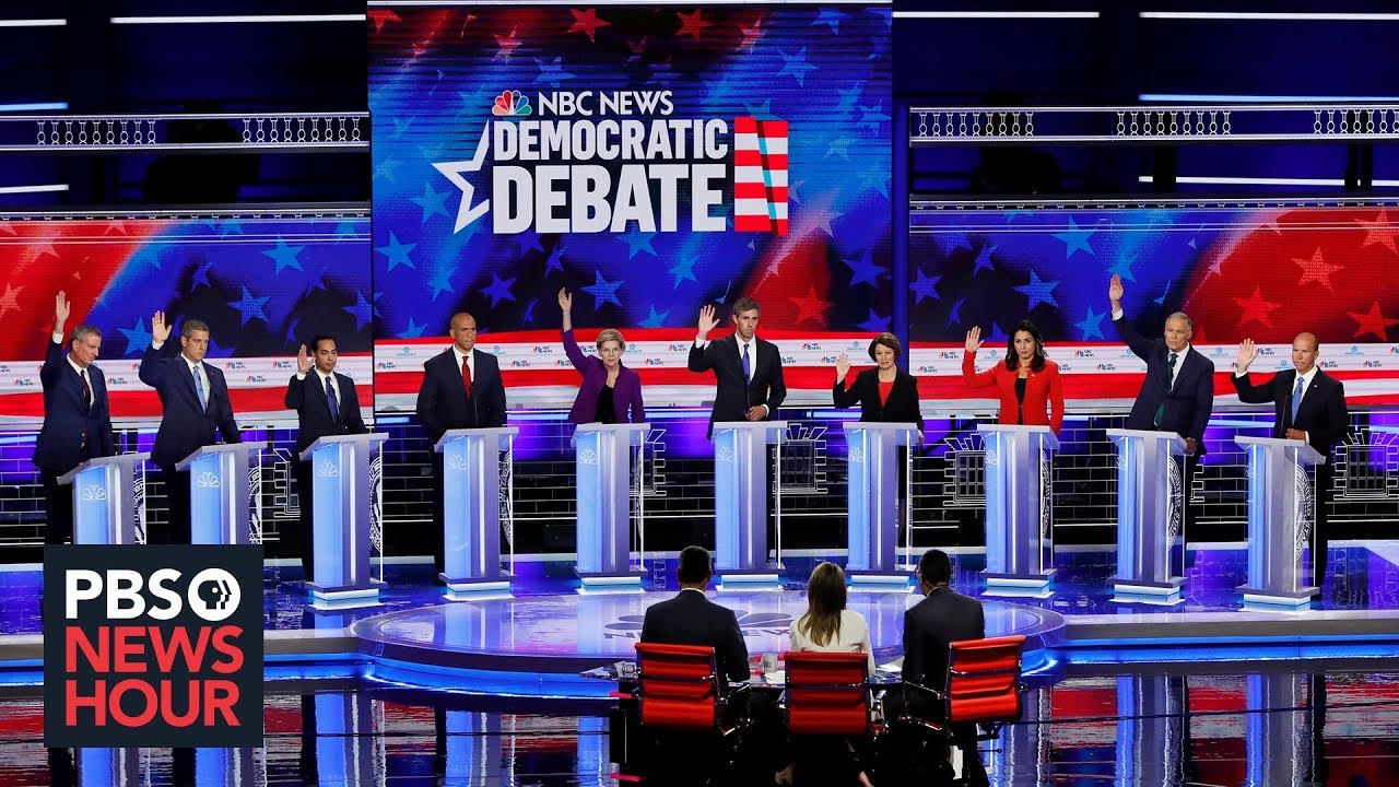 Which candidates clashed during the 1st 2020 Democratic debate