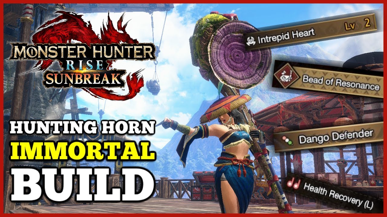 Сборка IMMORTAL Hunting Horn — ОГРОМНОЕ ЛЕЧЕНИЕ — Monster Hunter Rise Sunbreak
