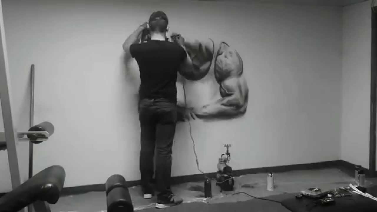 Arnold Schwarzenegger - AIRBRUSH WALL PAINTING