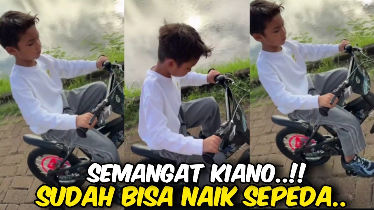 BELAJAR NAIK SEPEDA ‼️KIANO TERLIHAT FOKUS BANGET BELAJAR NAIK SEPEDA@galerikiano 