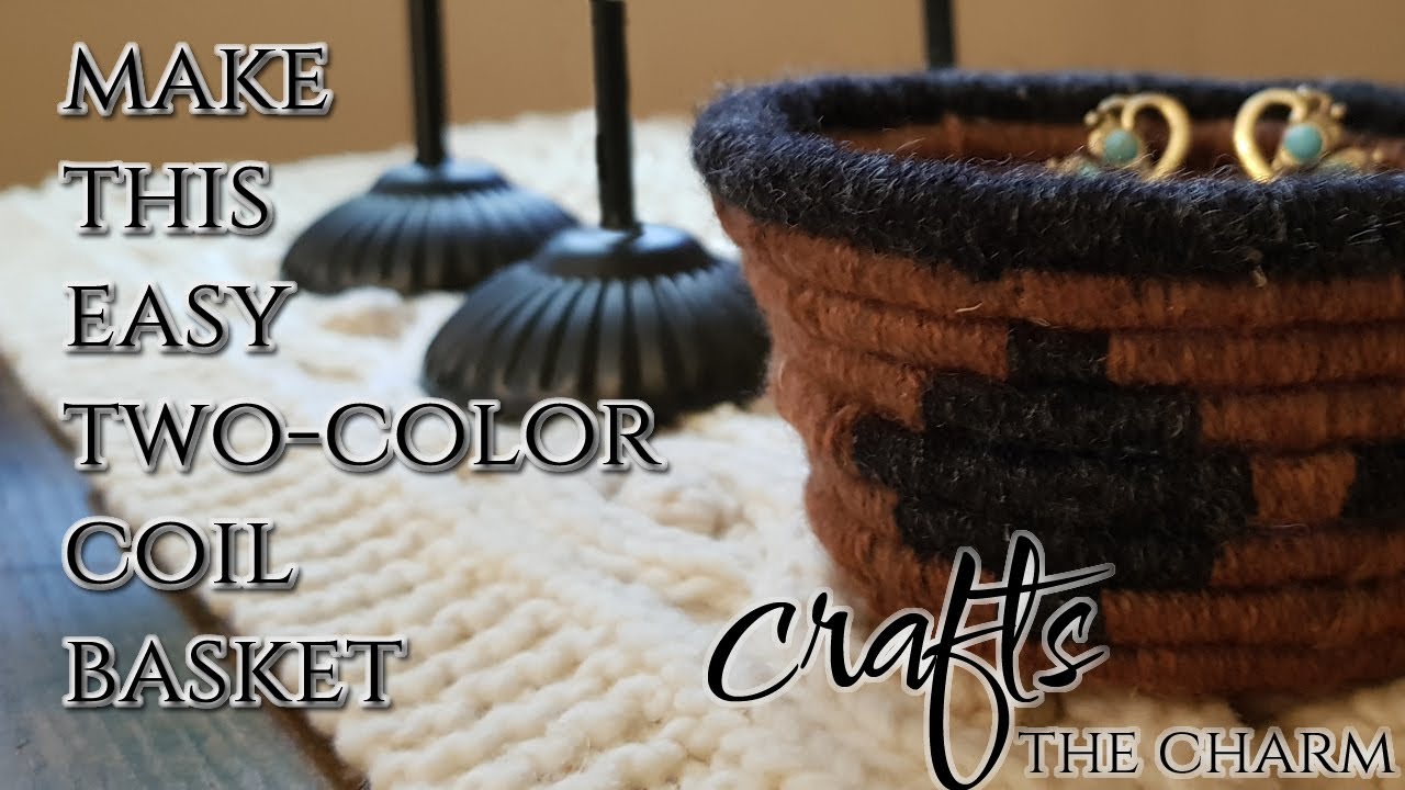 Make this adorable, easy, inexpensive two-color coil basket!