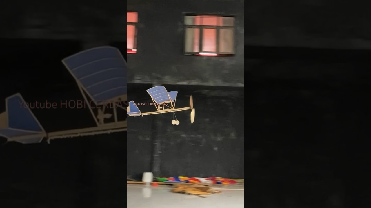 Indoor Flying Rubber Power Airplane Hangar Rat 