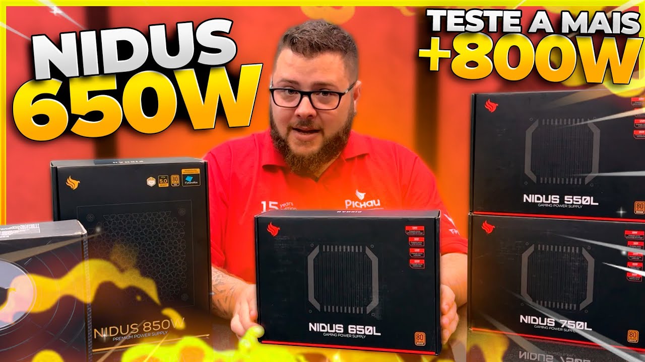 Nova Fonte PICHAU NIDUS 650L (Testando Até Desligar) 650W a 860W no @TecLabbyRbuass