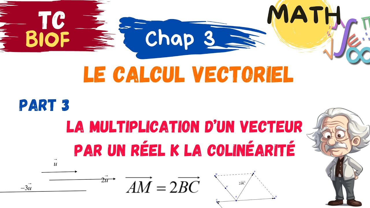 MATH TC | cha 3 :Calcul vectoriel | part 3:  produit d’un vecteur par un réel K  | la Colinéarité