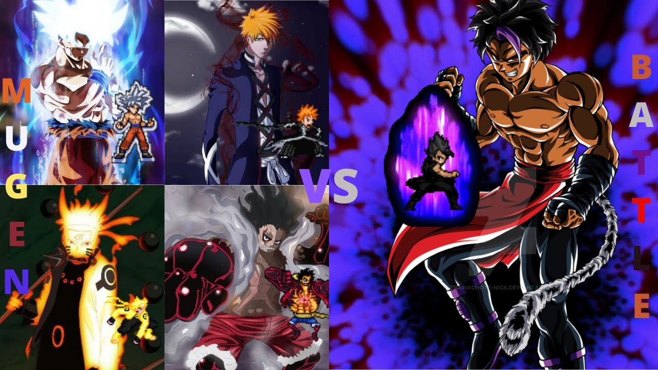 Goku, Ichigo, Naruto & Luffy vs Ghost (Various Anime) - MUGEN