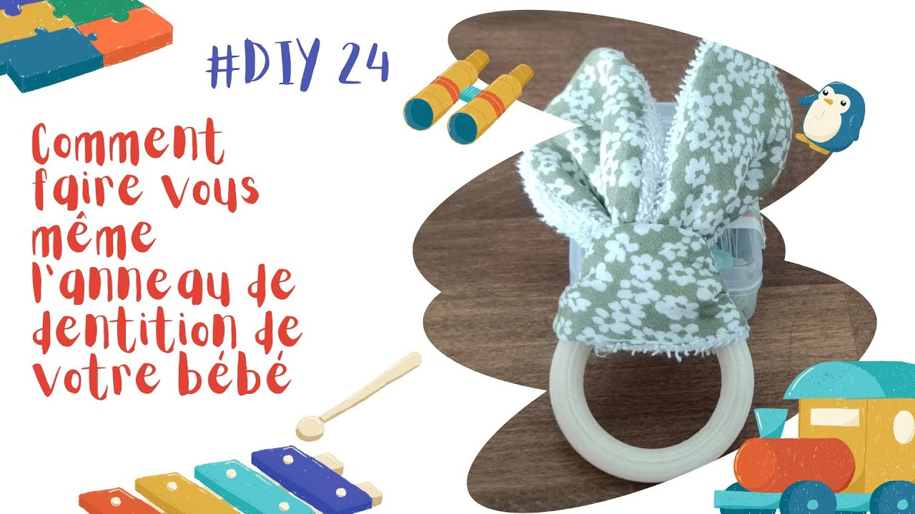 DIY#24  Comment coudre votre Hochet oreilles de lapin/Anneau de dentition vous-même