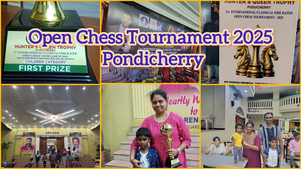 Open Chess Tournament-Hunter’s Queen Trophy ,#chess ,#pondicherry ,#chessgame ,#tournament,#trophy 