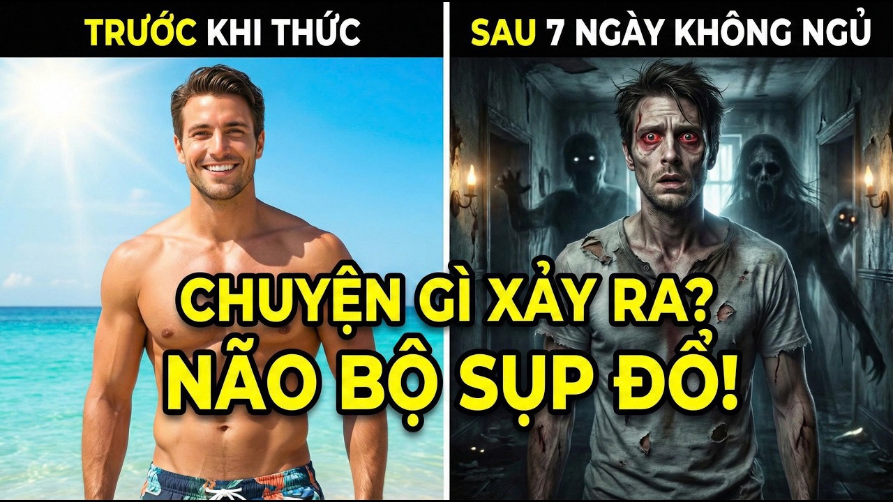 ĐỪNG THỬ! Chuyện Gì Xảy Ra Nếu Bạn KHÔNG NGỦ Trong 7 Ngày Liên Tục? 😱 #TaFuEDU #KhoaHoc #SucKhoe