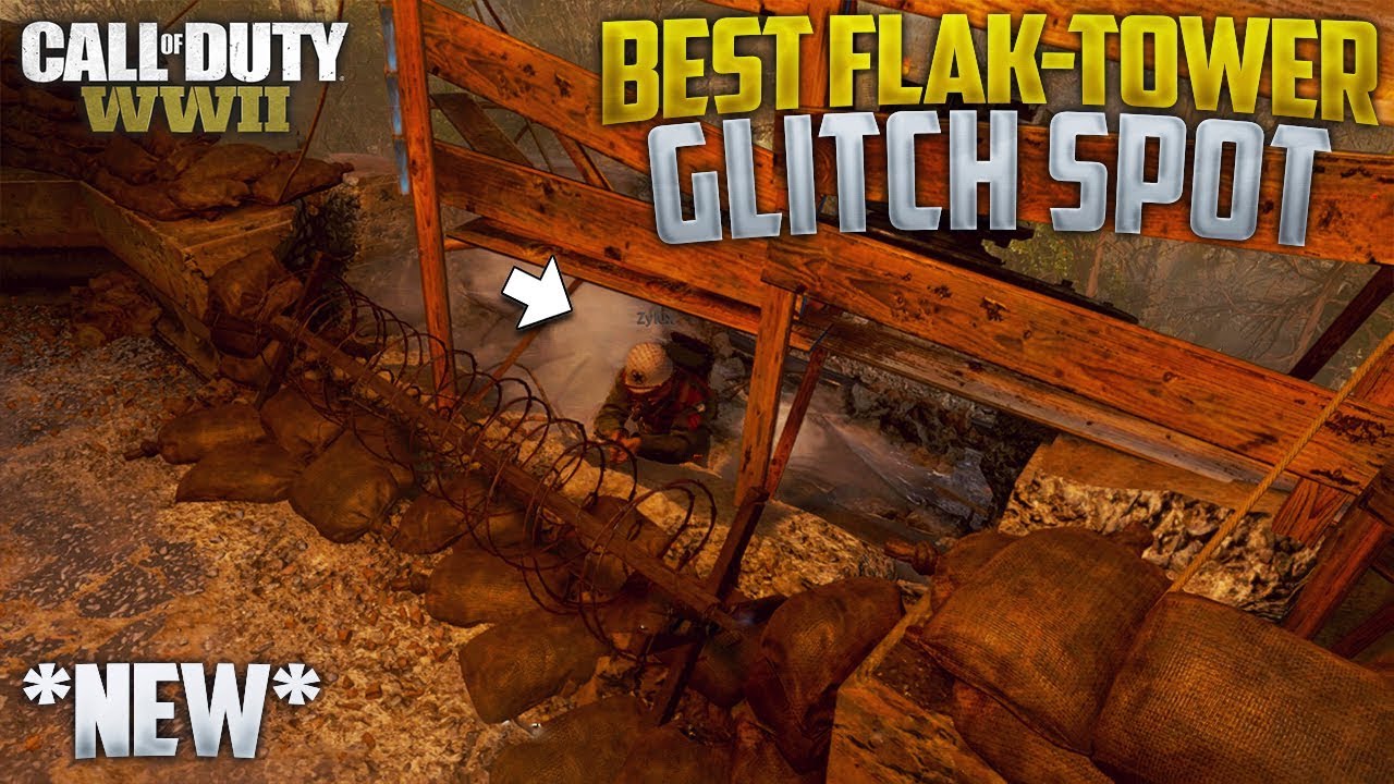 CoD WWII *New* Best  Flak Tower Glitch Spot
