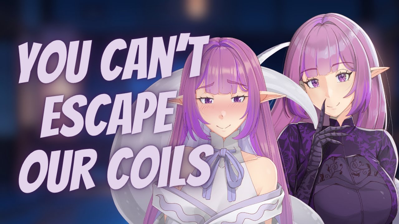 Flirty lamia twins coil you in their dungeon (FF4A) [ASMR] [Sisters] [Coiling] [Possessive]