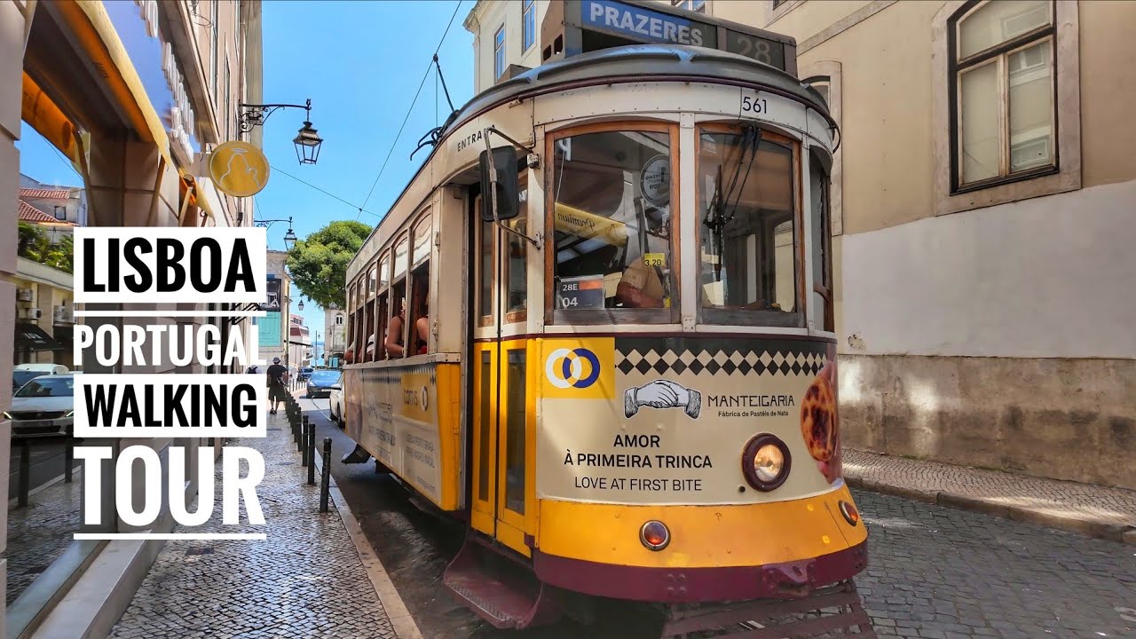 Passeio pelo centro de Lisboa em Portugal