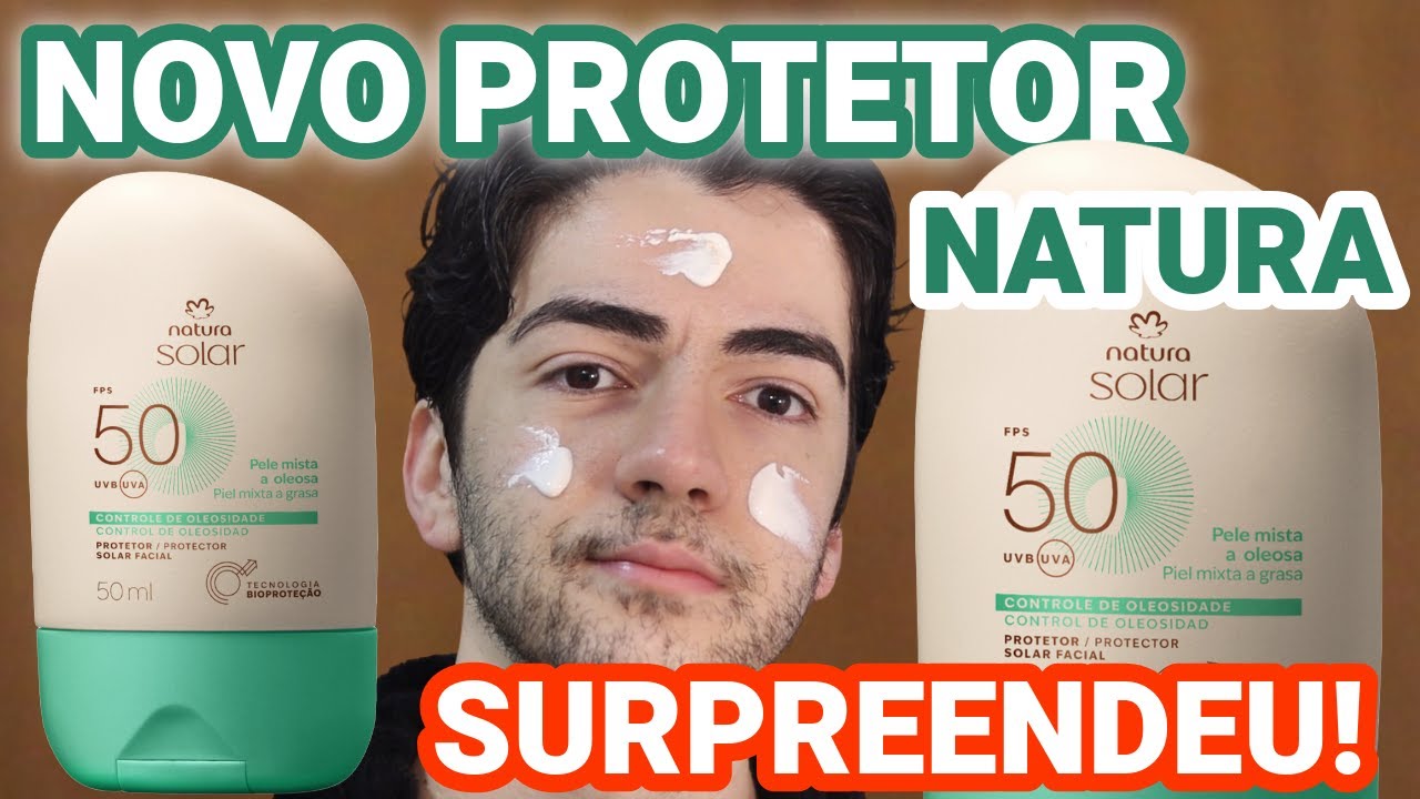 NOVO! NATURA SOLAR FPS 50 PROTETOR SOLAR FACIAL CONTROLE DE OLEOSIDADE!