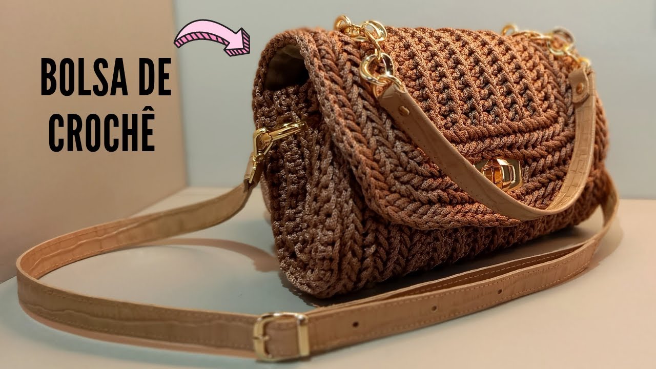 Inspirada nas bolsas DOLCE & GABANNA - BOLSA DE CROCHÊ de FIO NÁUTICO parte 2- DaluMachado - crochet
