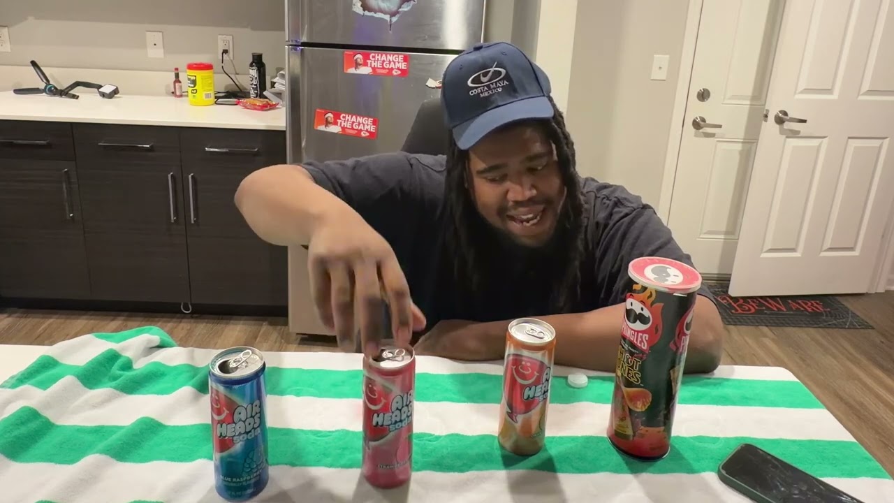 TRYING NEW “AIRHEADS” SODA AND NEW “HOT ONES” PRINGLES