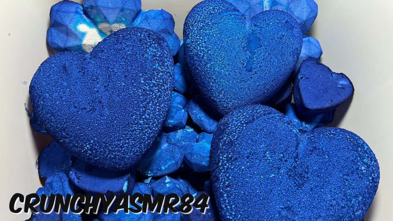 Blue Gym Chalk Heart Crush | Sleep Aid | Oddly Satisfying | ASMR