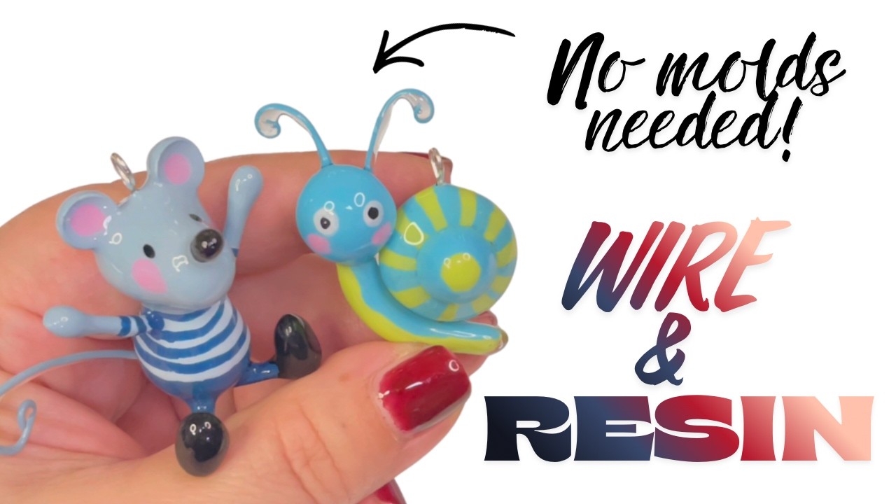 Make Cute Resin Charms without this Amazing technique! No molds needed!