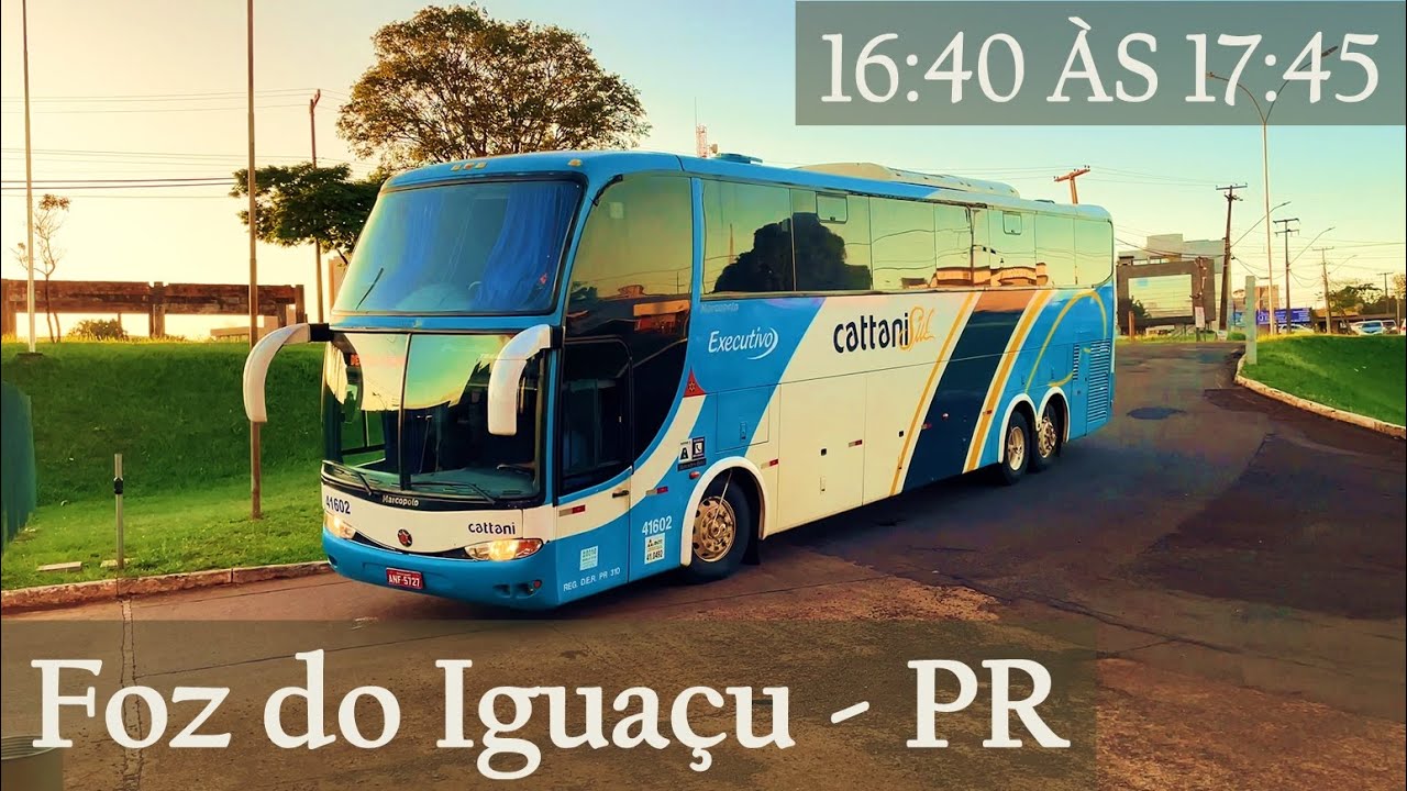 Rodoviária de Foz do Iguaçu - Movimentação de Fim de Tarde: 16:40 às 17:45