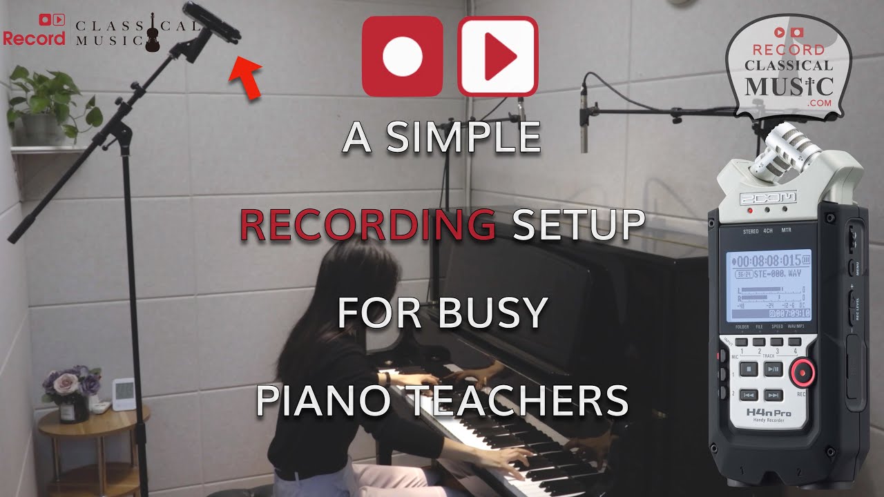 How to record a Piano: Zoom H4n Pro recording a piano - Part 2 recordclassicalmusic.com