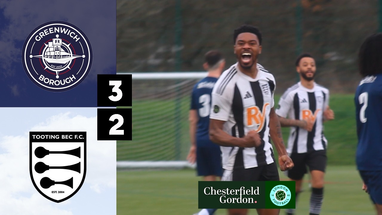Match Highlights: Greenwich Borough v Tooting Bec - London FA Senior Trophy Semi Final