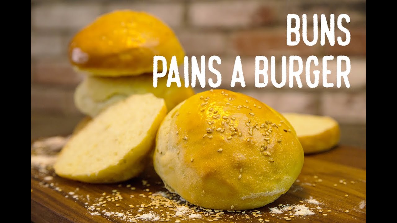 Recette facile de PAINS A BURGER brioch&eacute;s et moelleux (BUNS)