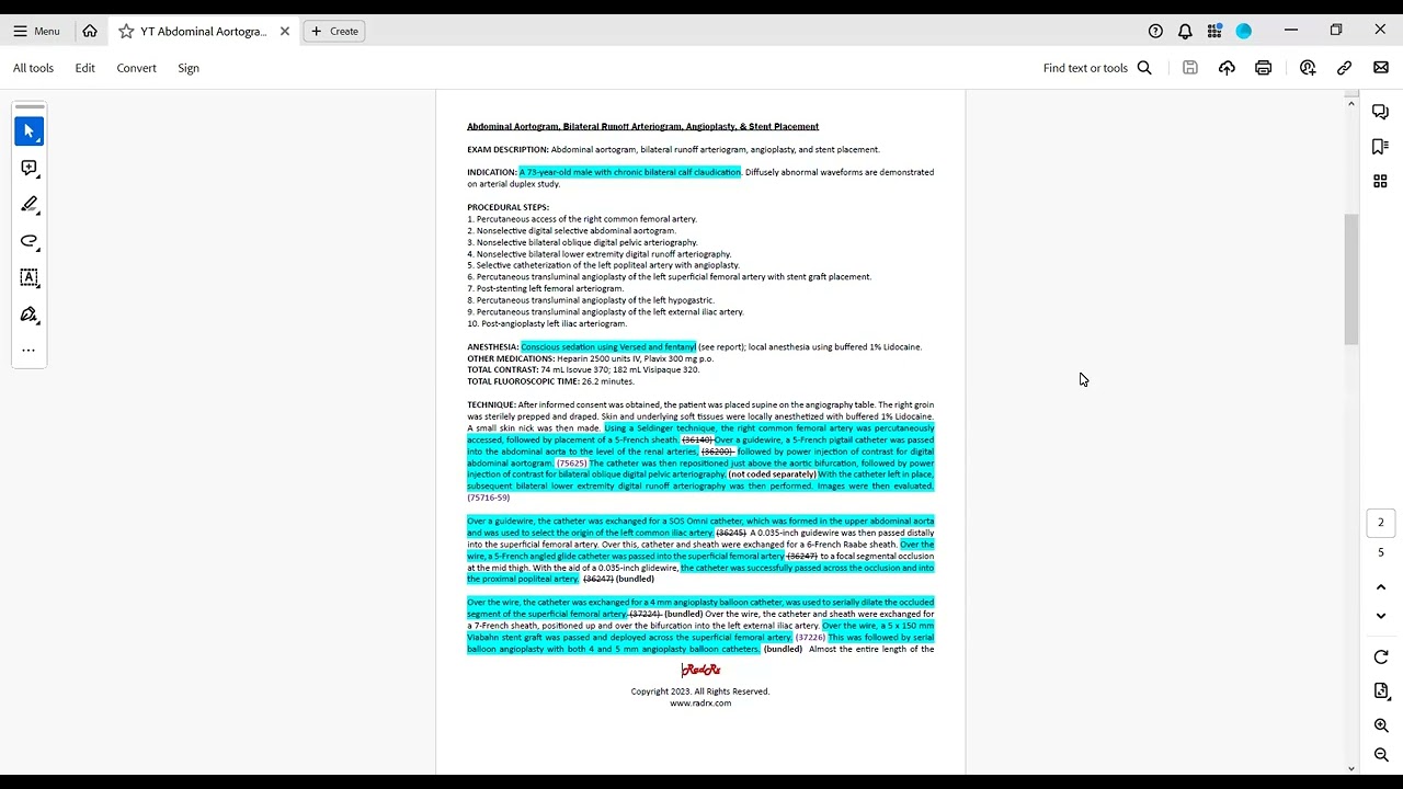 10/31/2023 Cracking the IR Code: Abdominal Aortogram, Bilateral Arteriogram, Angioplasty, & Stent