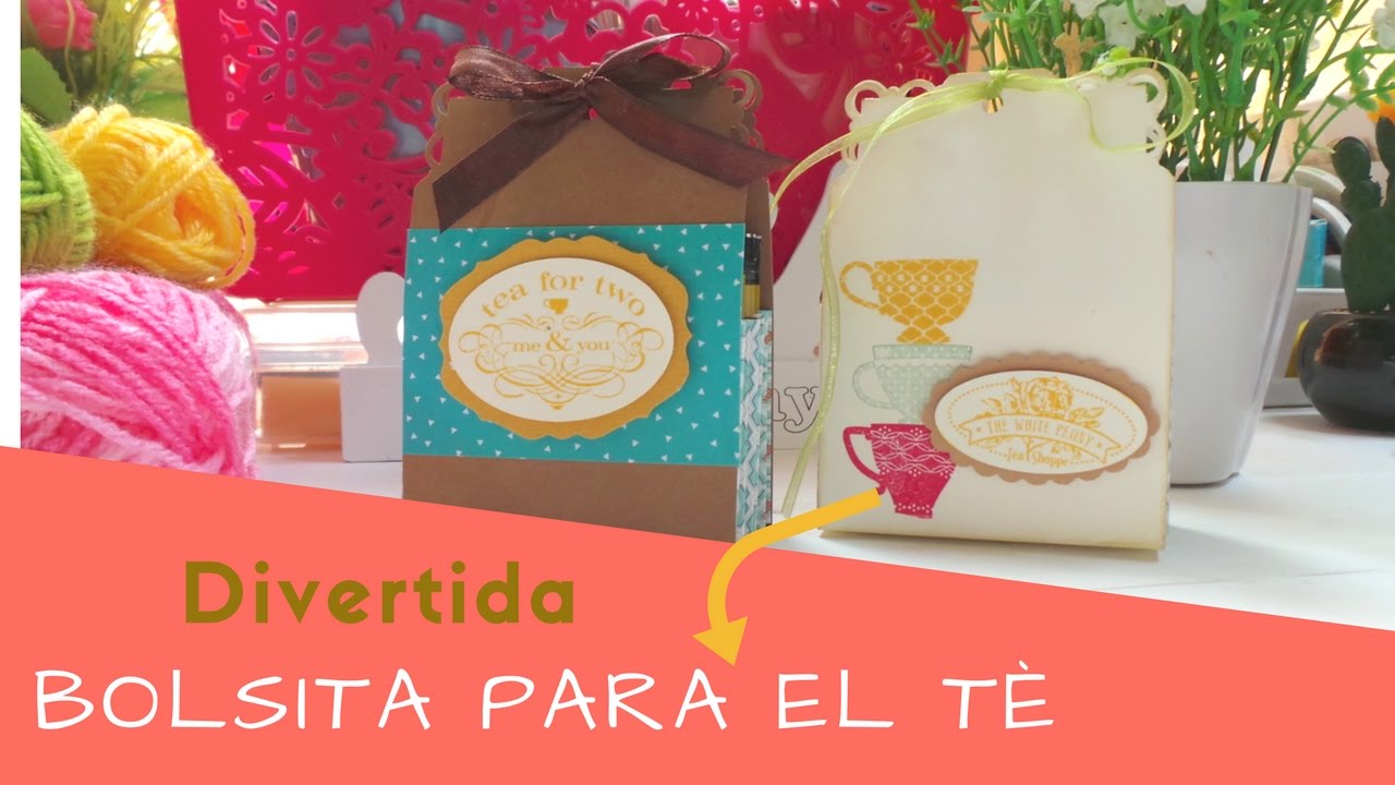 Bolsita para el Tè. Corazon de Papel Arte & Scrap..☕️