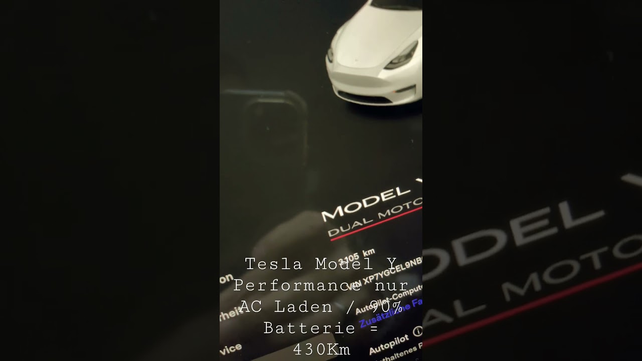 Tesla Model Y Performance nur AC Laden / 90% Batterie = 430Km
