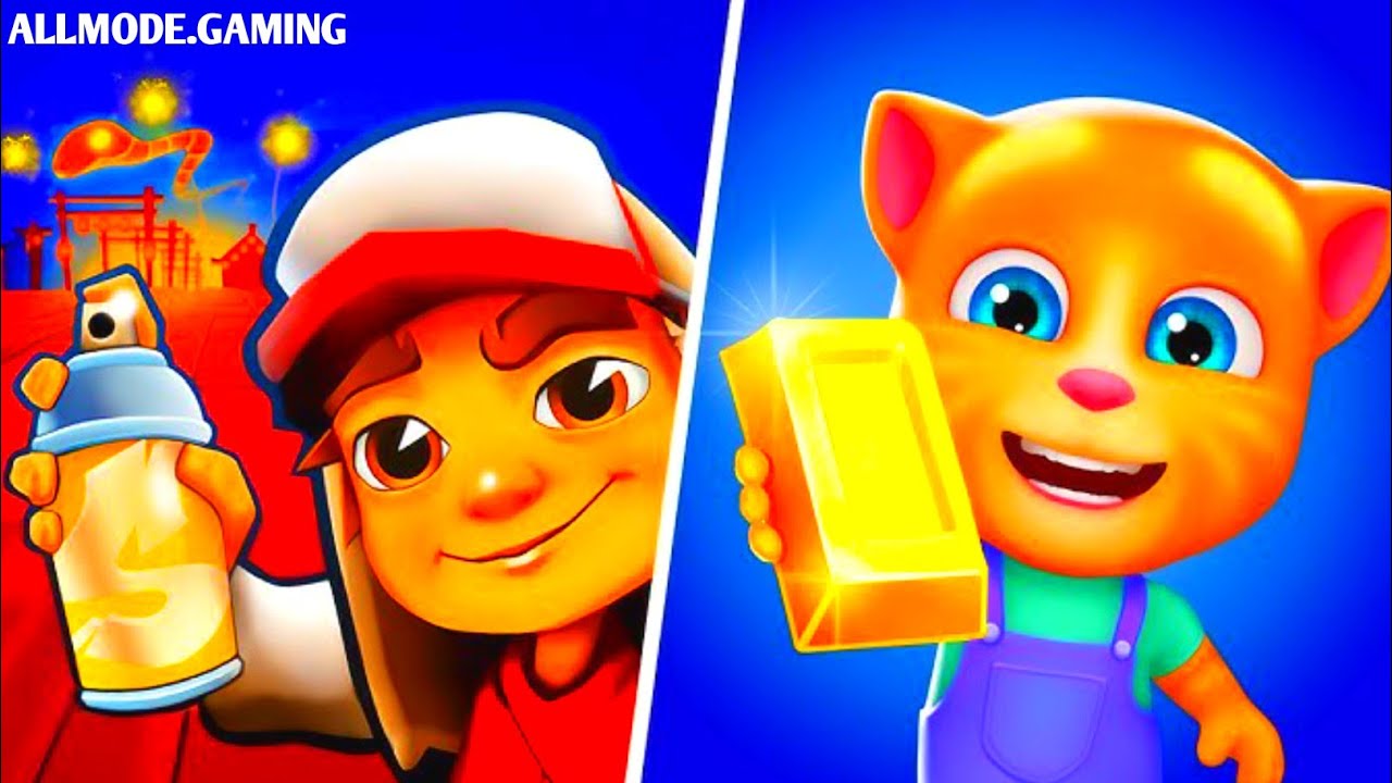 Subway Surfers vs Talking Tom Gold Run | Best Endless Runner Battle #subwaysurfers#games#tomgoldrun
