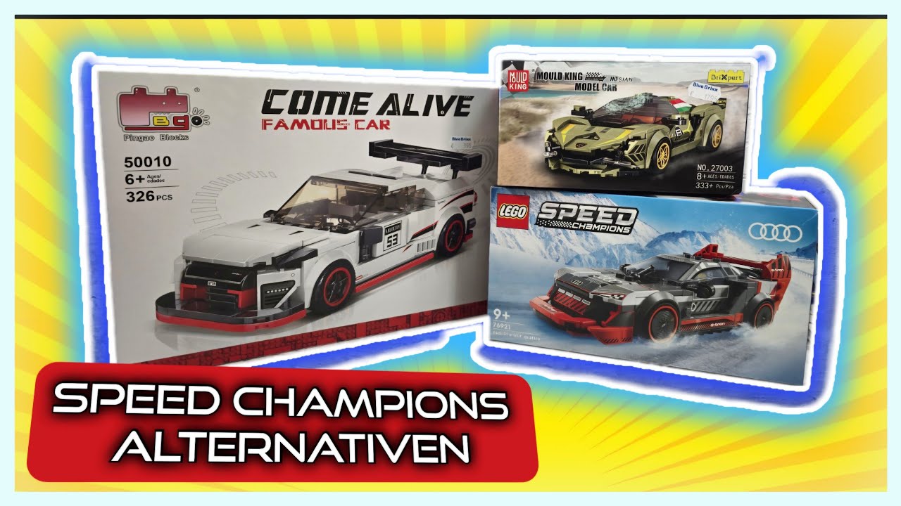 Lego Speed Champions Alternativen / Mould King / Pingao Blocks + Sticker-Chaos!!!