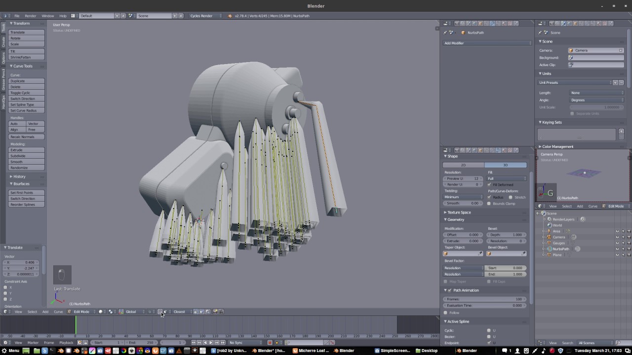 Создание опор для 3D-печати в Blender