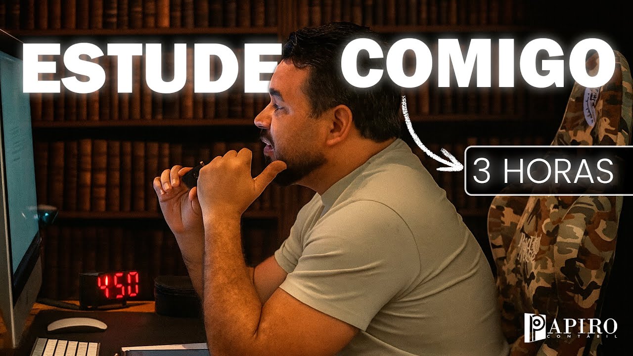 13/01 ESTUDE COMIGO AO VIVO | 3 HORAS 📚 Auditor Fiscal, Foco e Produtividade, Som de Chuva, Pomodoro