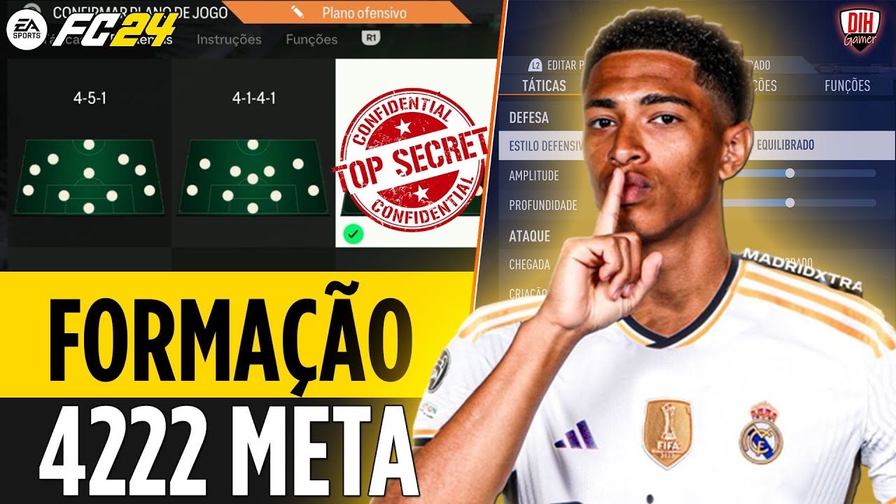 FORMAÇÃO META 4222 ATUALIZADA! Melhor tática do Ultimate team TOTS EA FC 24