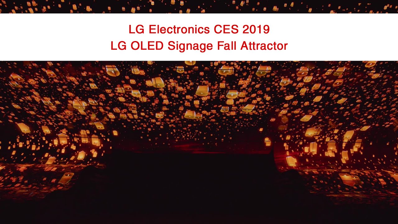 LG Electronics Fair Stand CES 2019 &ndash; LG OLED Signage Falls Attractor
