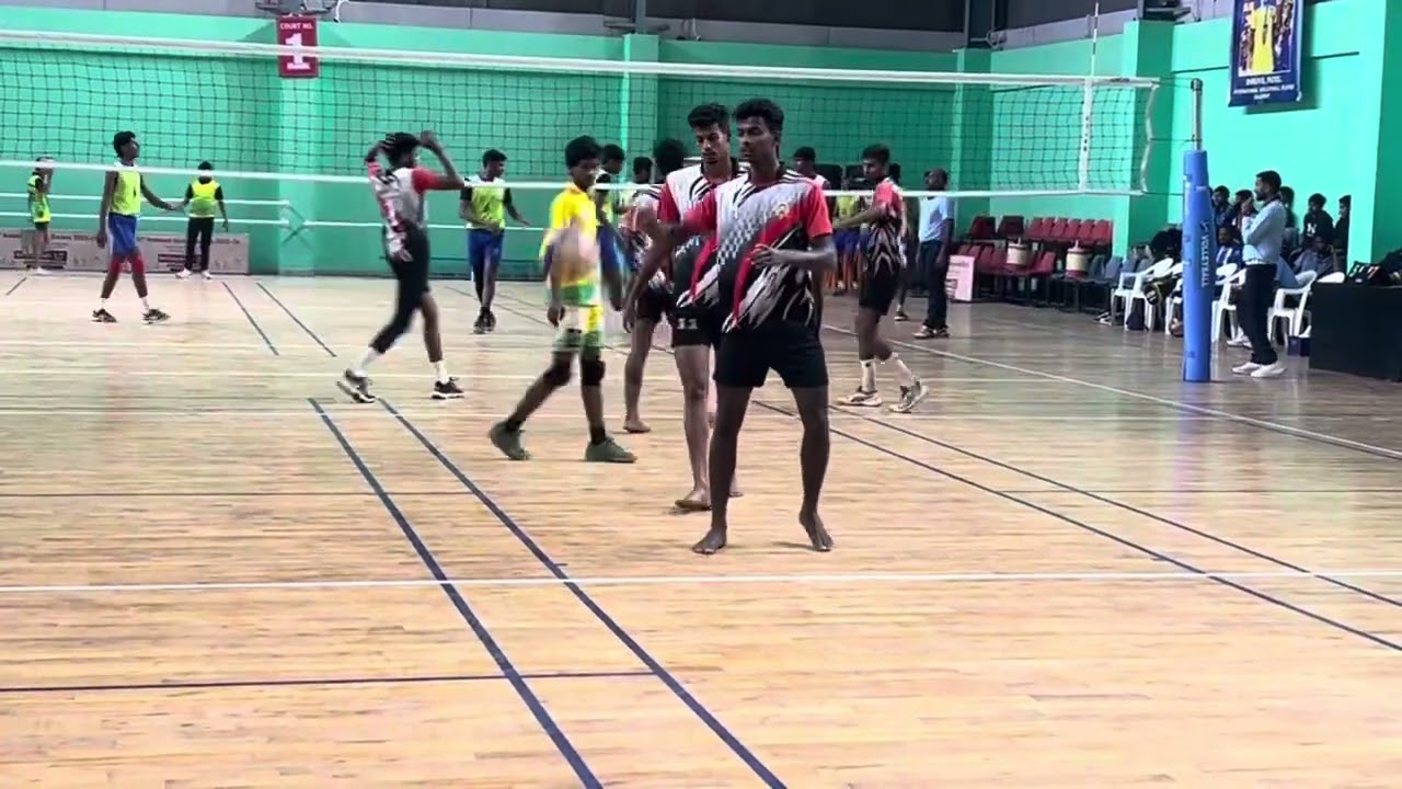 Tamil Nadu vs Karnataka match for 3rd 4th position 67th national volleyball tournament Gujarat