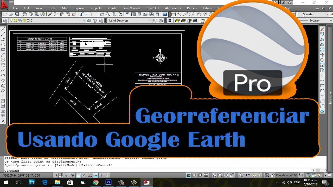 Como Georreferenciar planos topográficos con goolge earth