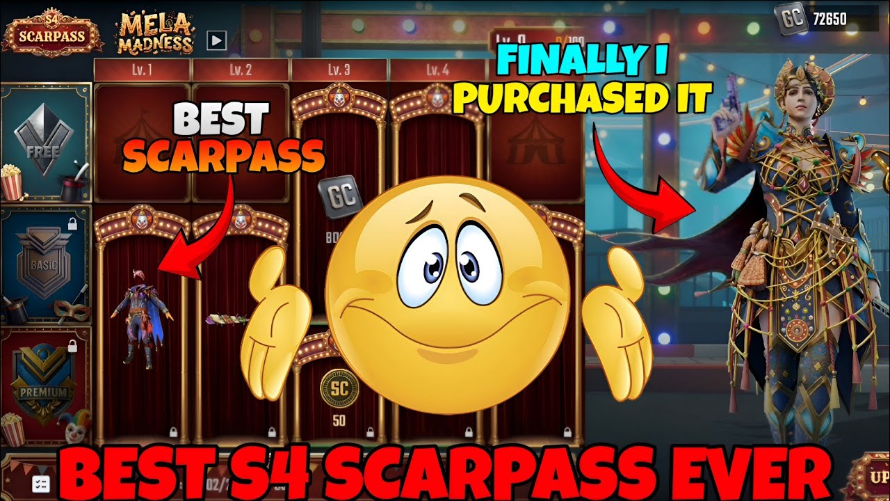 FINALLY I UNLOCKED S4 SCARPASS🦸| BEST SCARPASS😈| SCARFALL 2.0 