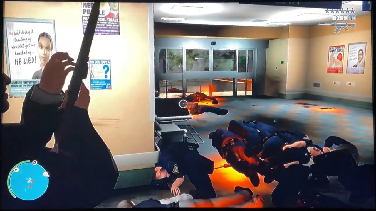 GTA 4 - Racing in Broker City and Hospital Battle + 6 Star Rampage