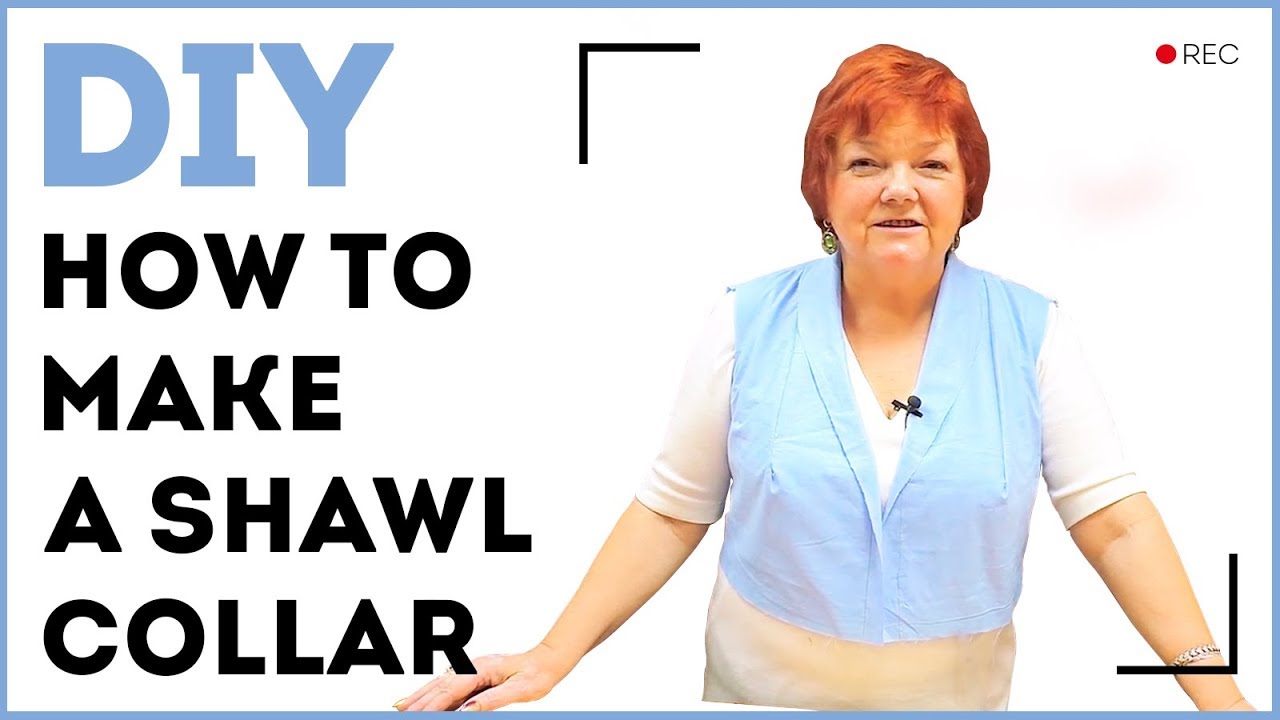 DIY: How to make a shawl collar. Making a pattern for a shawl collar. Sewing tutorial.