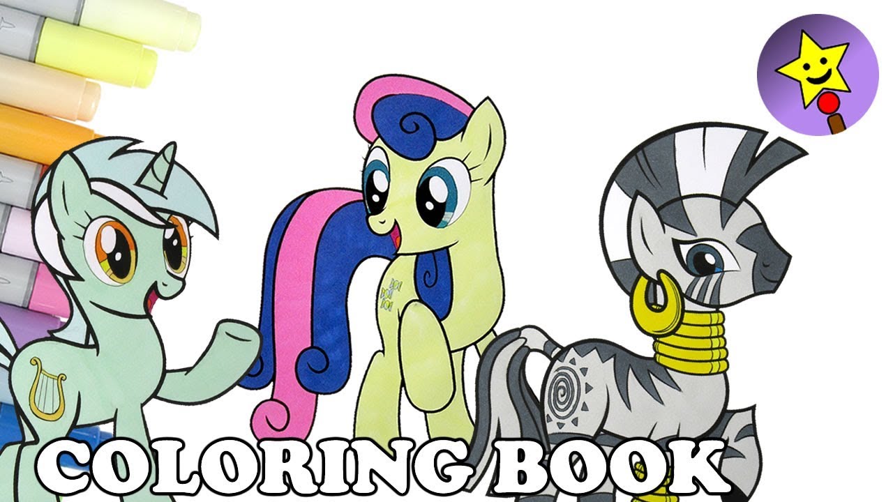 Lyra Bon Bon Zecora Coloring Book Page Compilation My Little Pony MLP Colouring Book Page