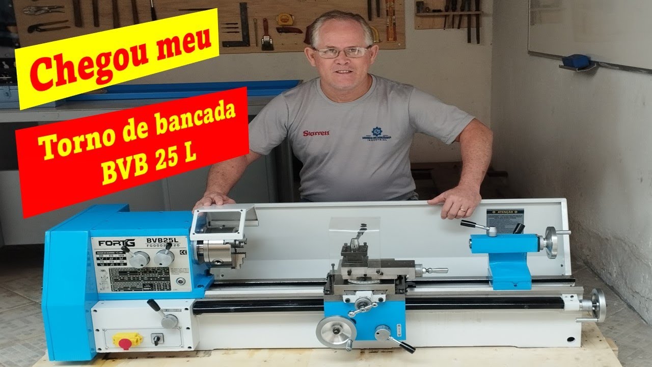 Meu torno de bancada chegou !  FortG BVB 25 L / FG0002 #fortg