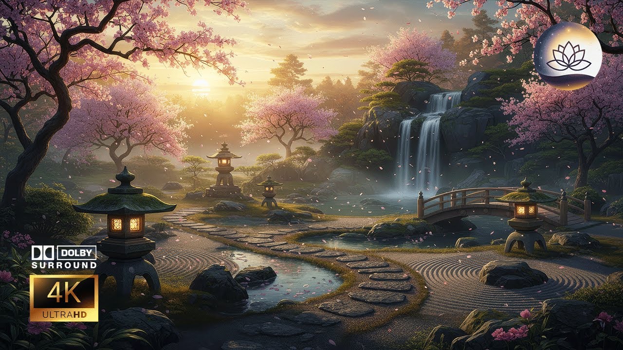 Jardín Zen Japonés 🎋 Paz Interior y Sonidos de Agua | [4K UHD] | Vital Calm