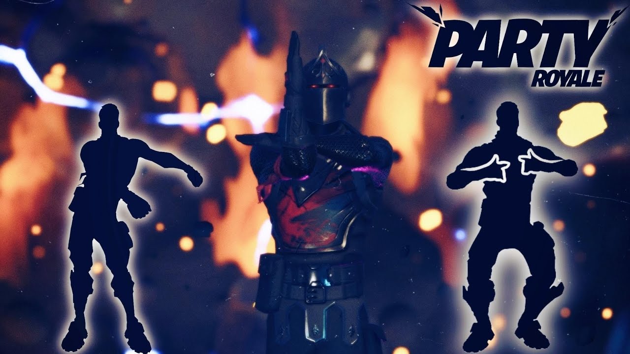 BLACK KNIGHT Flexing Lavish, Floss and Around the Clock in Party Royale