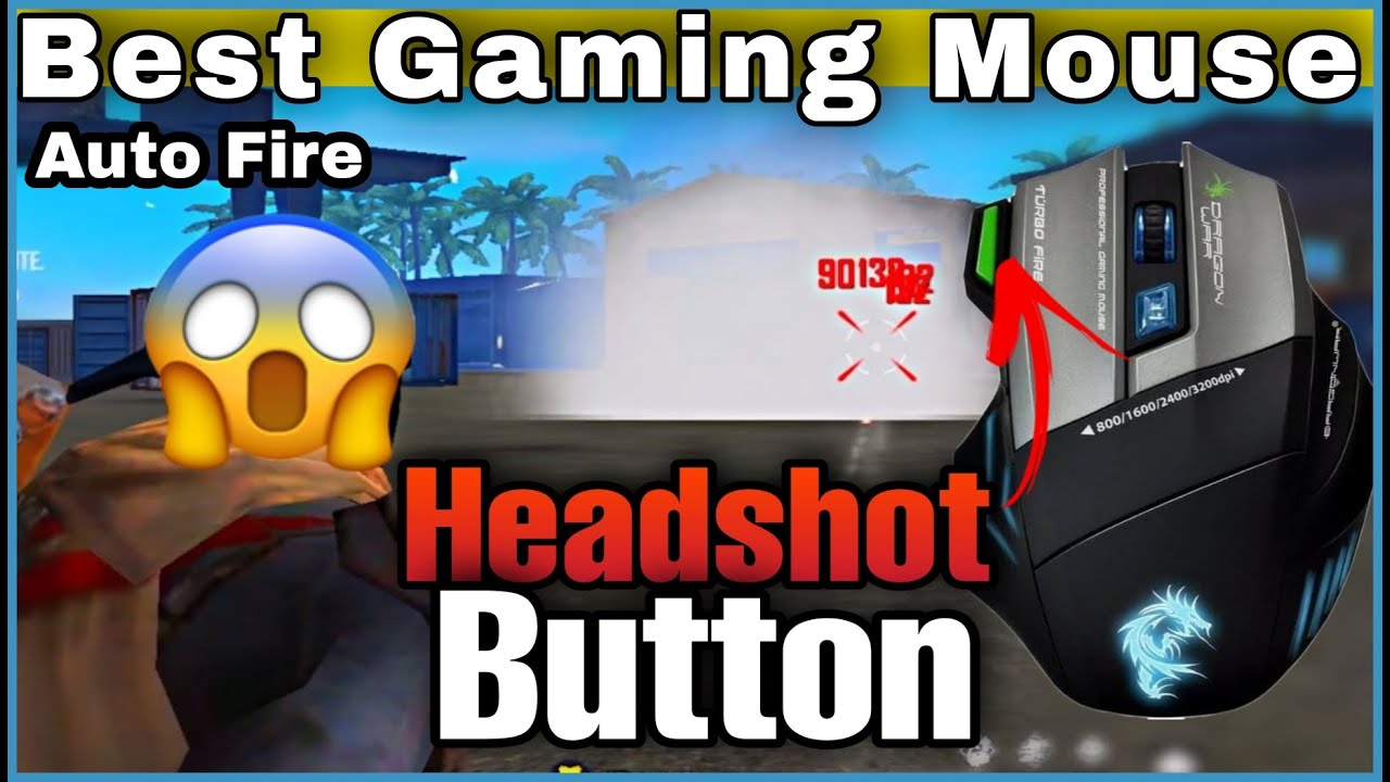 BEST GAMING MOUSE FOR FREE FIRE ||  AUTO HEADSHOT BUTTON || RED GEAR DRAGON WAR G9 GAMING MOUSE TEST