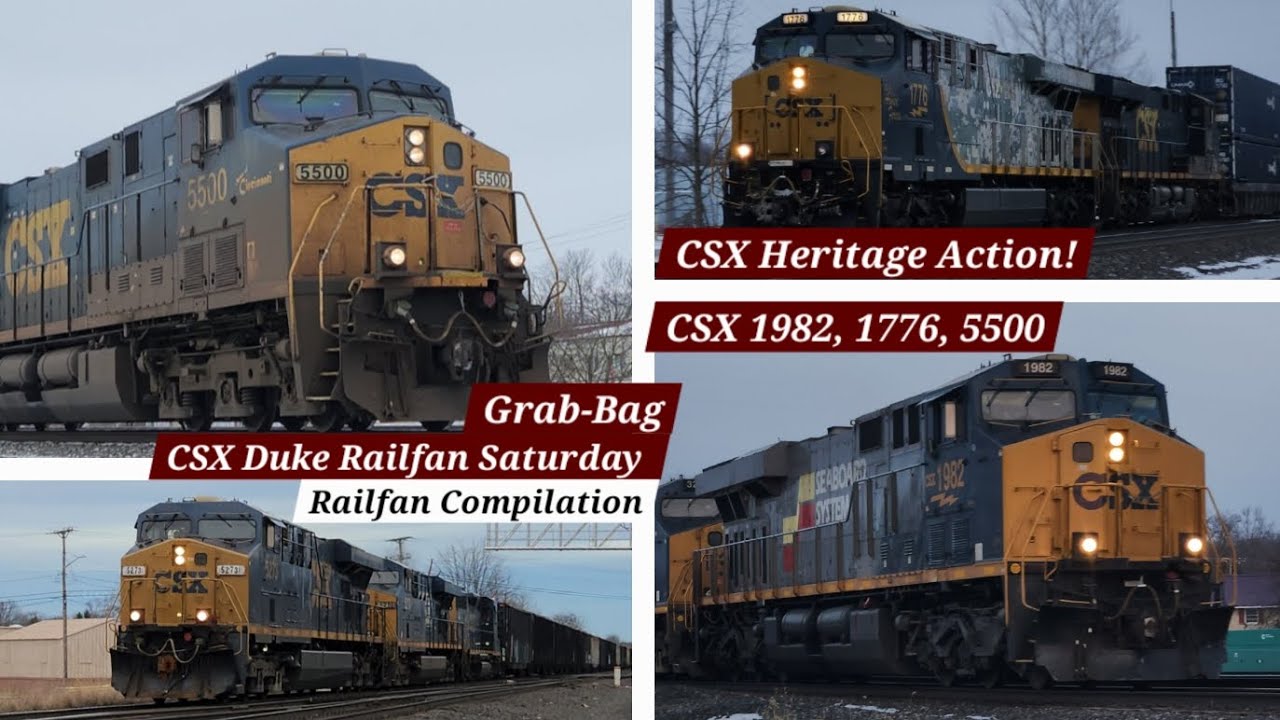Duke Railfan Saturday Railfanning Grab-Bag CSX Compilation in Wellington, Lagrange Ohio.