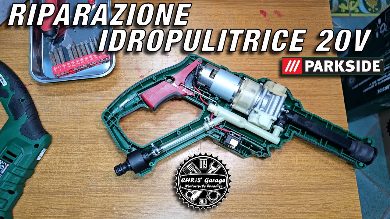 Riparazione Idropulitrice 20V Parkside (perdita acqua interna)